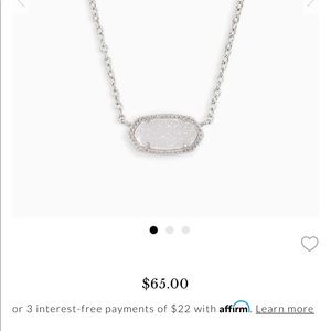 Kendra Scott white drusy necklace